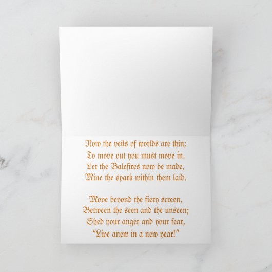 Gesegnetes Samhain Feiertagskarte (Innenseite)