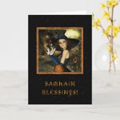 Gesegnetes Samhain - Hexenstars Karte (Gelbe Blume)