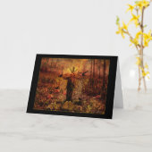 Gesegnetes Samhain - Scarecrow-Karte Karte (Gelbe Blume)