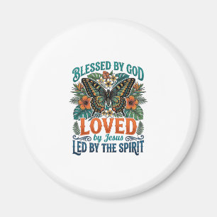Gesegnetes Schmetterling-Christen-T-Shirt-Design_1 Magnet