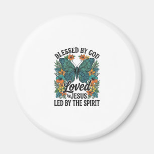 Gesegnetes Schmetterling-Christen-T-Shirt-Design ( Magnet