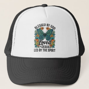 Gesegnetes Schmetterlings-Christen-T-Shirt-Design  Truckerkappe