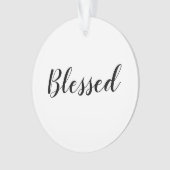 Gesegnetes Schwarz-weißes benutzerdefiniertes Skri Ornament (Vorderseite)