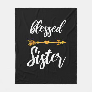 Gesegnetes Schwester-Shirt Mädchen Frauen Familie Fleecedecke