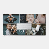 Gesegnetes Skript | Happy Vathers Day 4 Foto Colla Schreibtischunterlage (Tastatur & Maus)