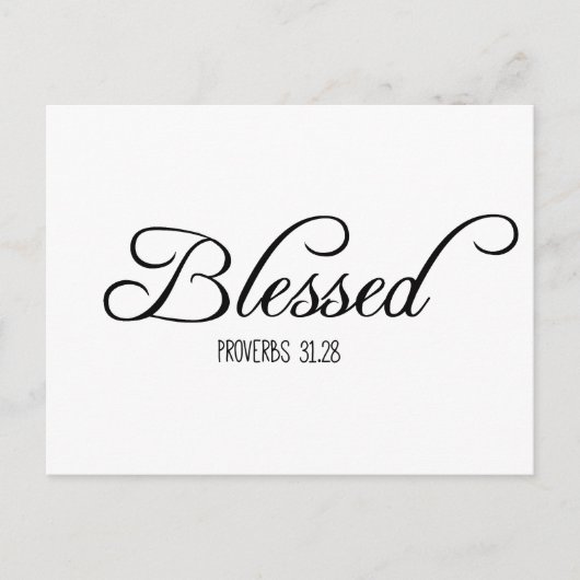 Gesegnetes Sprichwort 31 Bibelverse Postkarte (Vorderseite)