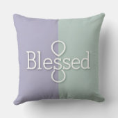 Gesegnetes Throw Pillow|Christliche Zuhause Décor Kissen (Rückseite)