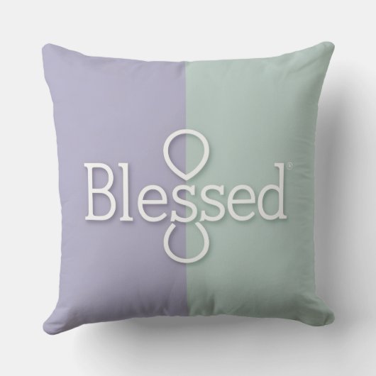 Gesegnetes Throw Pillow|Christliche Zuhause Décor Kissen (Rückseite)