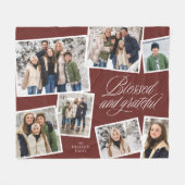 Gesegnetes und dankbares Foto Kollage Fleecedecke (Vorderseite (Horizontal))