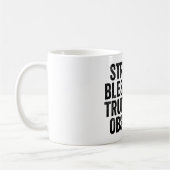 Gesegnetes und echtes Verbrechen Kaffeetasse (Links)