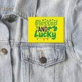 Gesegnetes und Glückliches St. Patrick’s Day Desig Button (Insitu)