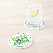 Gesegnetes und Glückliches St. Patrick’s Day Desig Getränkeuntersetzer (Seite)