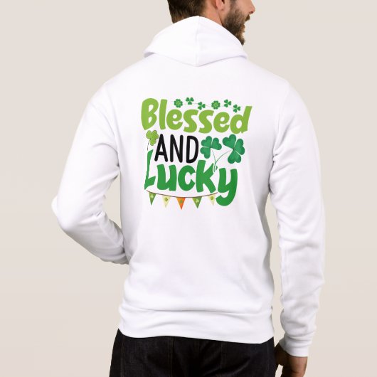 Gesegnetes und glückliches St. Patrick’s Day Desig Hoodie (Rückseite)