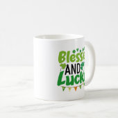 Gesegnetes und glückliches St. Patrick’s Day Desig Kaffeetasse (VorderseiteRechts)