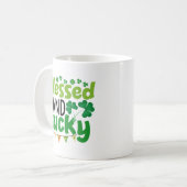 Gesegnetes und glückliches St. Patrick’s Day Desig Kaffeetasse (Vorderseite Links)