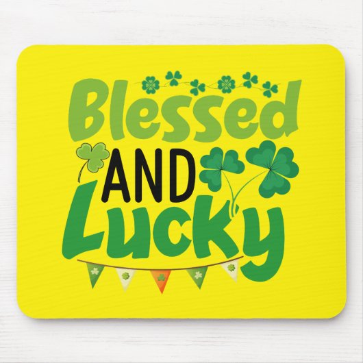 Gesegnetes und glückliches St. Patrick’s Day Desig Mousepad (Vorne)
