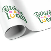 Gesegnetes und glückliches Wrapping Paper Geschenkpapier (Rolleneckpunkt)