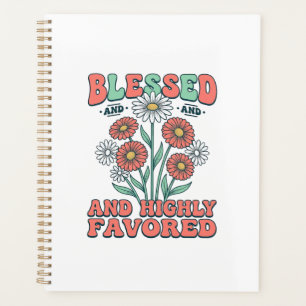 Gesegnetes und höchstbegnadetes florales Vintage-D Planer