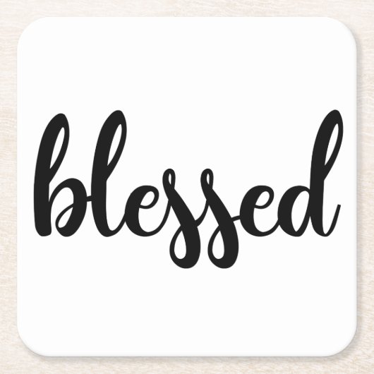 Gesegnetes Untersetzer-Set Rechteckiger Pappuntersetzer (Vorderseite)