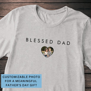 Gesegnetes Vater-Foto-Template Vater-Tag Modern Tri-Blend Shirt