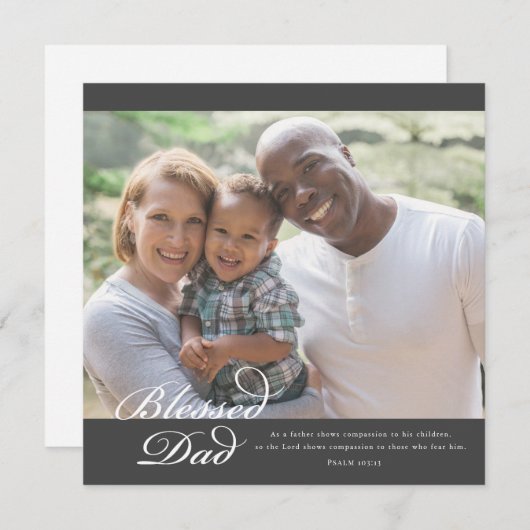 Gesegnetes Vater-Skript Feiertagskarte (Vorne/Hinten)