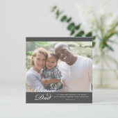 Gesegnetes Vater-Skript Feiertagskarte (Stehend Vorderseite)