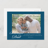 Gesegnetes Vater-Skript Feiertagspostkarte (Vorne/Hinten)