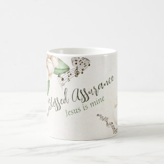 'Gesegnetes Vermögen' Elegante Magnolia Wasserfarb Kaffeetasse
