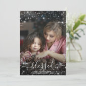 Gesegnetes volles Foto mit Glitzern Weihnachten (Stehend Vorderseite)