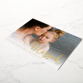 Gesegnetes, vollwertiges Landschaftsgolden-Foto Folien Feiertagskarte (Gedreht)