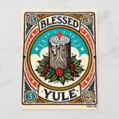 Gesegnetes Weihnachten Pagan Yuletide Holiday Weih Postkarte (Vorderseite)