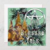 Gesegnetes Weihnachten Silver Pentagramm Holy und  (Vorne/Hinten)