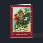 Gesegnetes Weihnachten. Vintage Christmas Angel Feiertagskarte<br><div class="desc">Frohe Weihnachten. Gesegnetes Weihnachten. Weihnachtsgel Weihnachtskarte individuell anpassbar Weihnachtskarten. Matching Karten und Geschenke erhältlich in der Weihnachts- und Neujahrskategorie / Vintage Kunst Kategorie unseres Stores.</div>