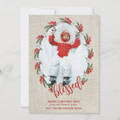 Gesegnetes Weihnachts-Foto Feiertagskarte (Vorderseite)