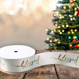 Gesegnetes Weihnachtsgeschenk Verpackungsband Satinband
