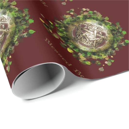 Gesegnetes Yuletide Geschenkpapier (Rolleneckpunkt)