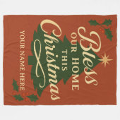 Gesegnetes Zuhause Weihnachten Personalisierte Dec Fleecedecke (Vorderseite (Horizontal))
