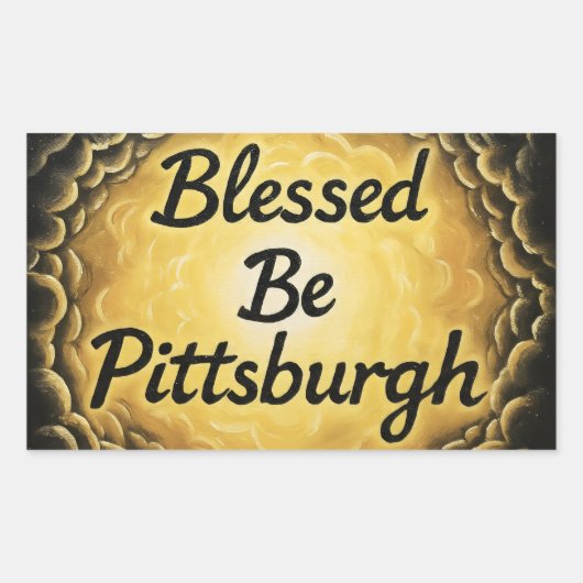 GesegnetSeiPittsburgh Rechteckiger Aufkleber (Vorderseite)