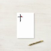 Gesegte Kreuz Notizblöcke Post-it Klebezettel (Auf Schreibtisch)