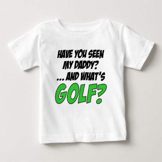 Gesehen meinem Vati-lustigen Golf Baby T-shirt (Vorderseite)