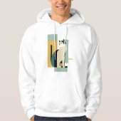 Gesehene Katze Art deco - Minimalistische Illustra Hoodie (Vorderseite)