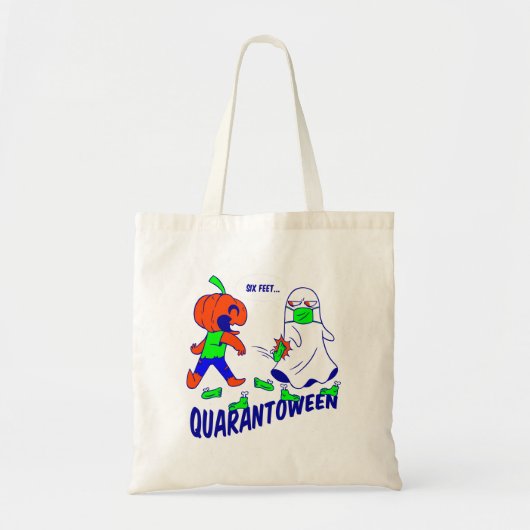 gesellige Halloween ghost-Quarantäne-Quarantoween Tragetasche (Vorne)