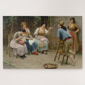 Gesellige Konversation im italienischen Garten Puzzle (Horizontal)