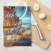 Geselliges Bier  Geschirrtuch (Viertel Falte)