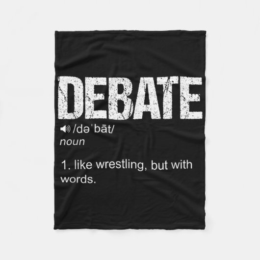 Geselliges Debattierteam Diskurs Krieg des Wortes Fleecedecke (Vorderseite)