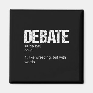 Geselliges Debattierteam Diskurs Krieg des Wortes Magnet