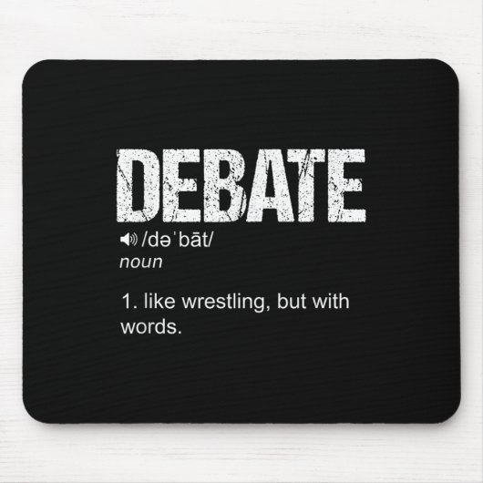 Geselliges Debattierteam Diskurs Krieg des Wortes Mousepad (Vorne)