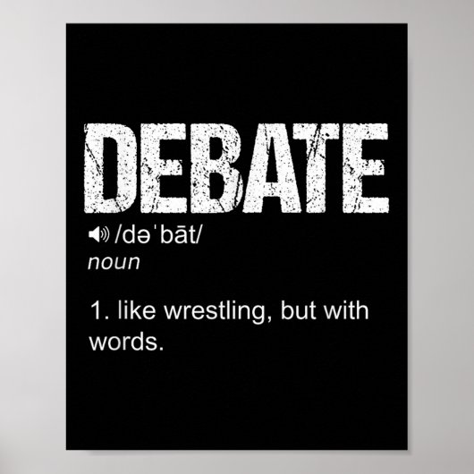 Geselliges Debattierteam Diskurs Krieg des Wortes Poster (Vorne)