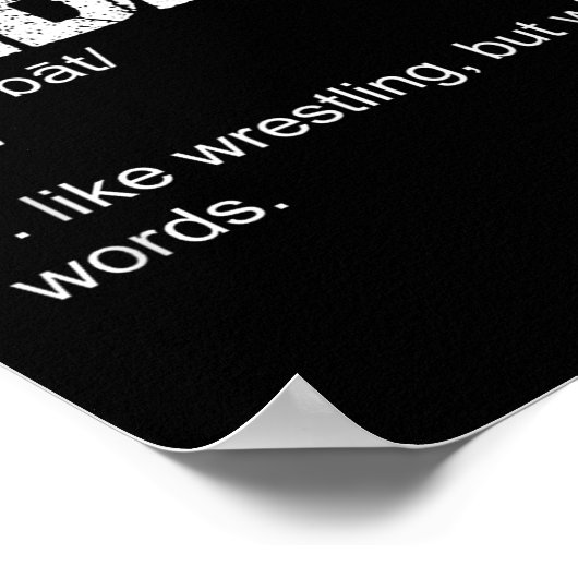 Geselliges Debattierteam Diskurs Krieg des Wortes Poster (Ecke)