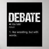 Geselliges Debattierteam Diskurs Krieg des Wortes Poster (Vorne)